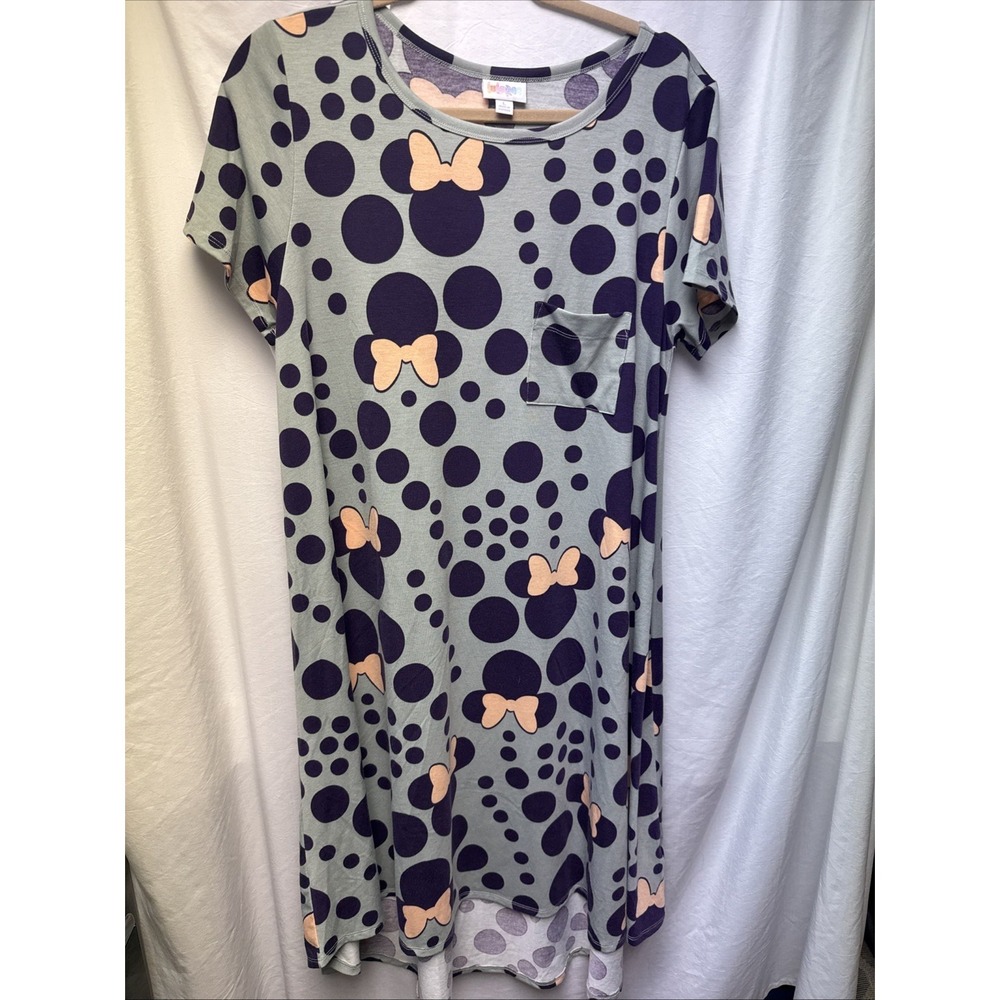 LuLaRoe Disney Collection Carly swing dress Size L - Minnie Mouse Dots